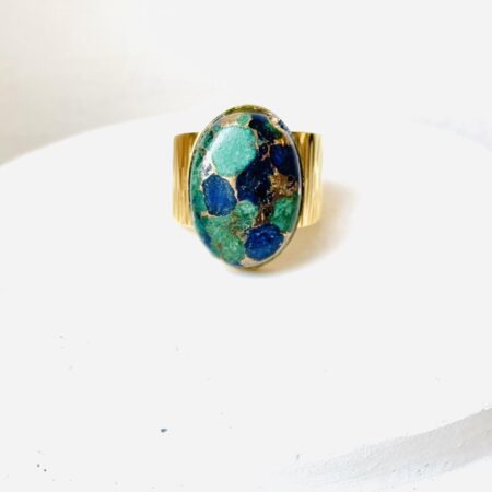 Bague ARIANA bleue/verte