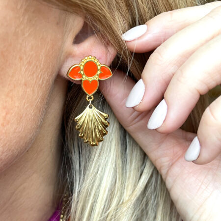 Boucles d'oreille AZALEE orange