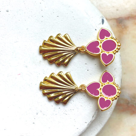 Boucles d'oreille AZELEE rose