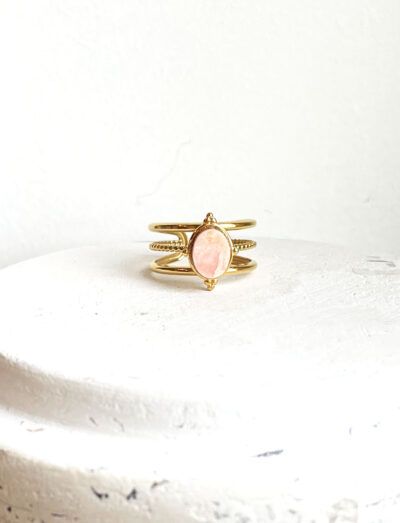 Bague AMIRA rhodocrosite