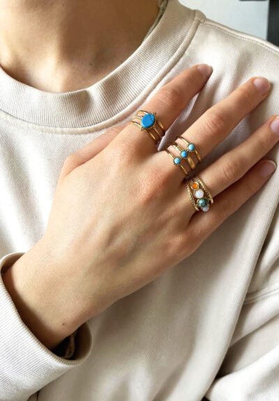Bague JUPITER turquoise – Image 3