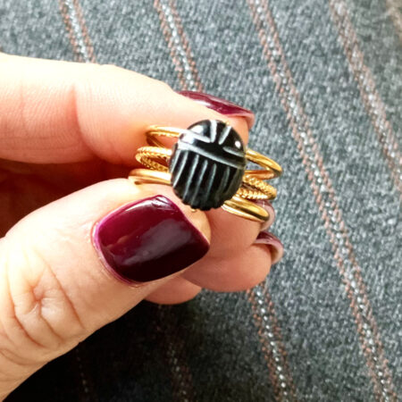 Bague SCARA onyx noire