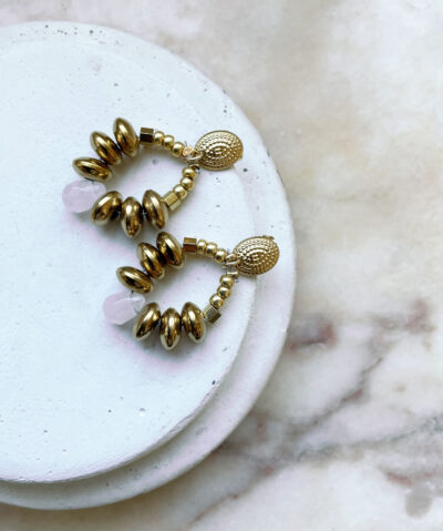 Boucles d'oreille GAÏA rose