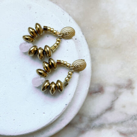 Boucles d'oreille GAÏA rose