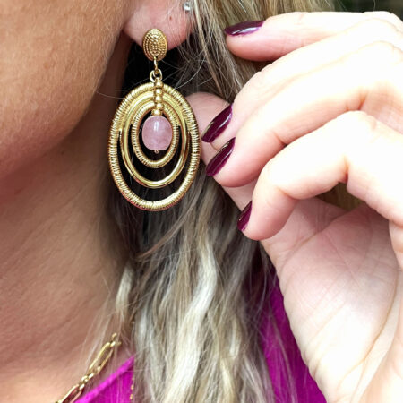 Boucles d'oreille ESMEE roses