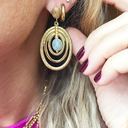 Boucles d'oreille ESMEE vertes