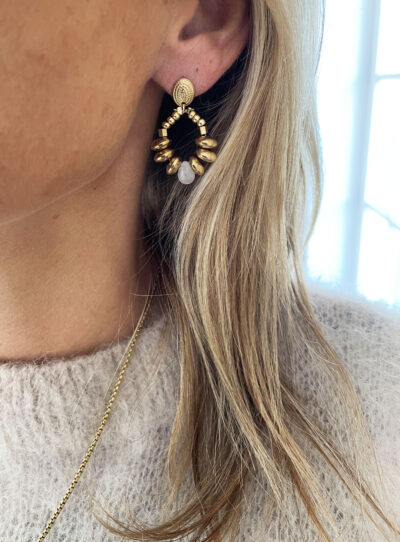 Boucles d'oreille GAÏA rose – Image 3