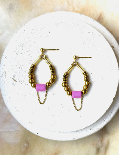 Boucles d'oreille PAULINA lila – Image 2