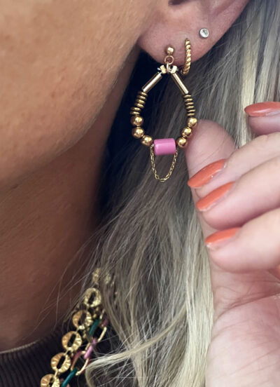 Boucles d'oreille PAULINA lila