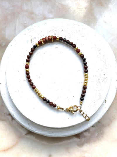 Bracelet EVA marron/camel