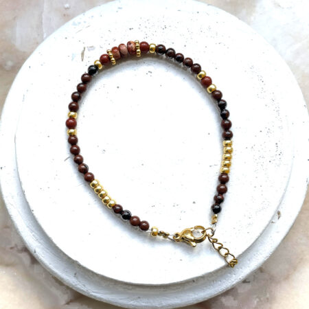 Bracelet EVA marron/camel