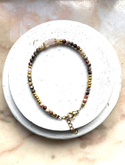 Bracelet EVA marron/rose