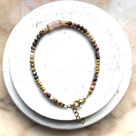 Bracelet EVA marron/rose