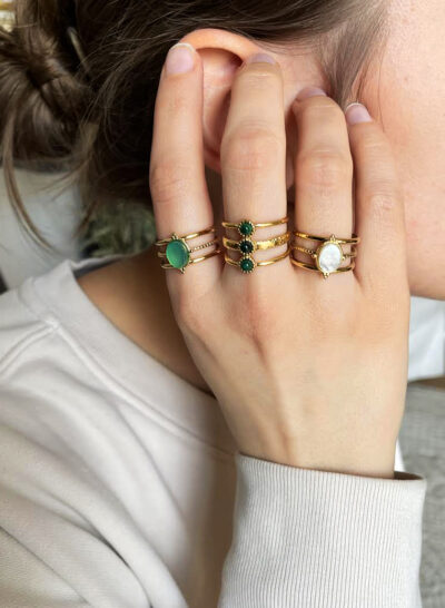 Bague JUPITER verte – Image 3
