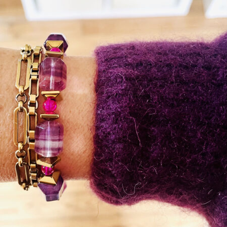 Bracelet SELENE mauve
