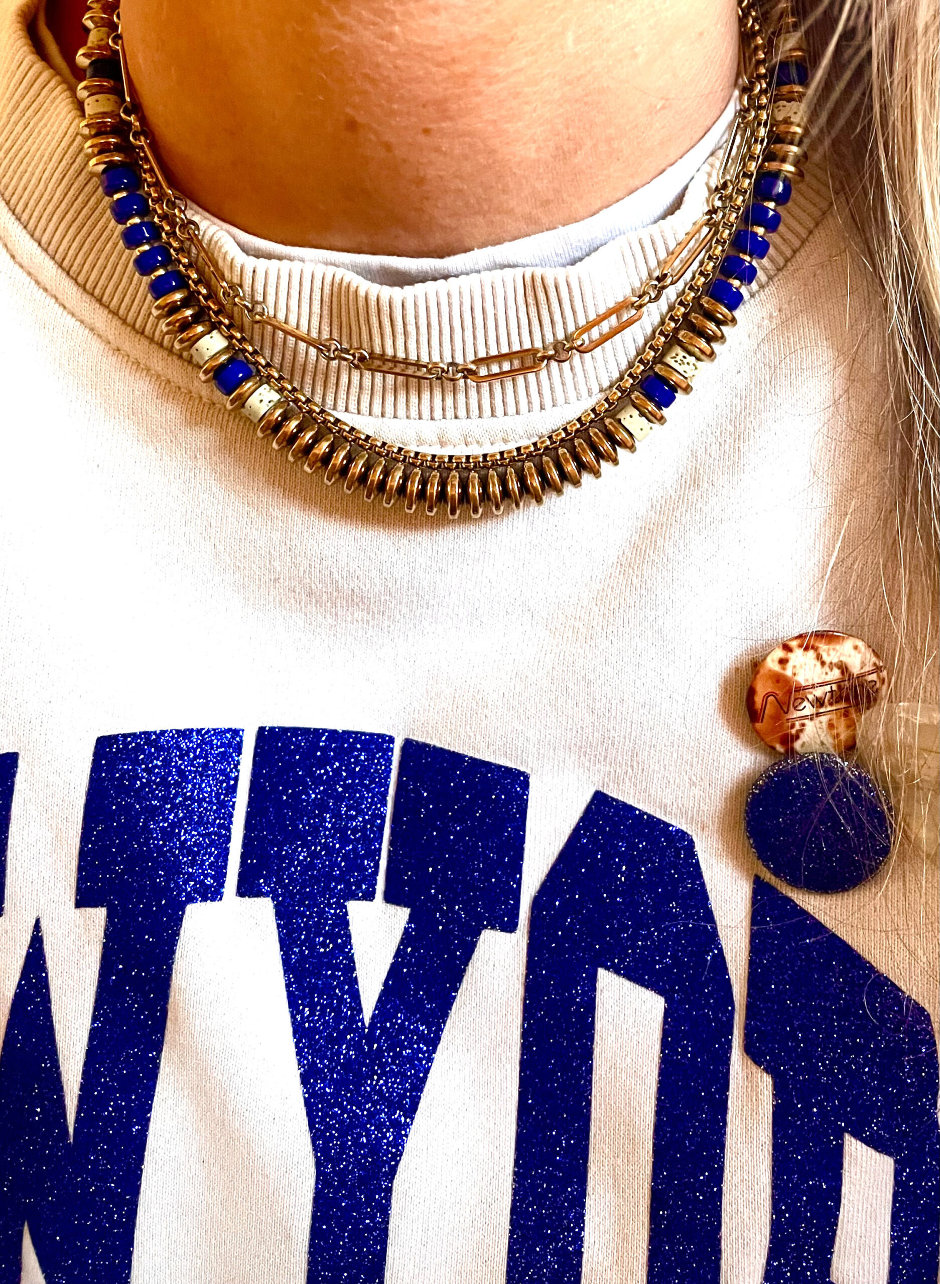 Collier CLEOPÂTRE bleu – Image 5