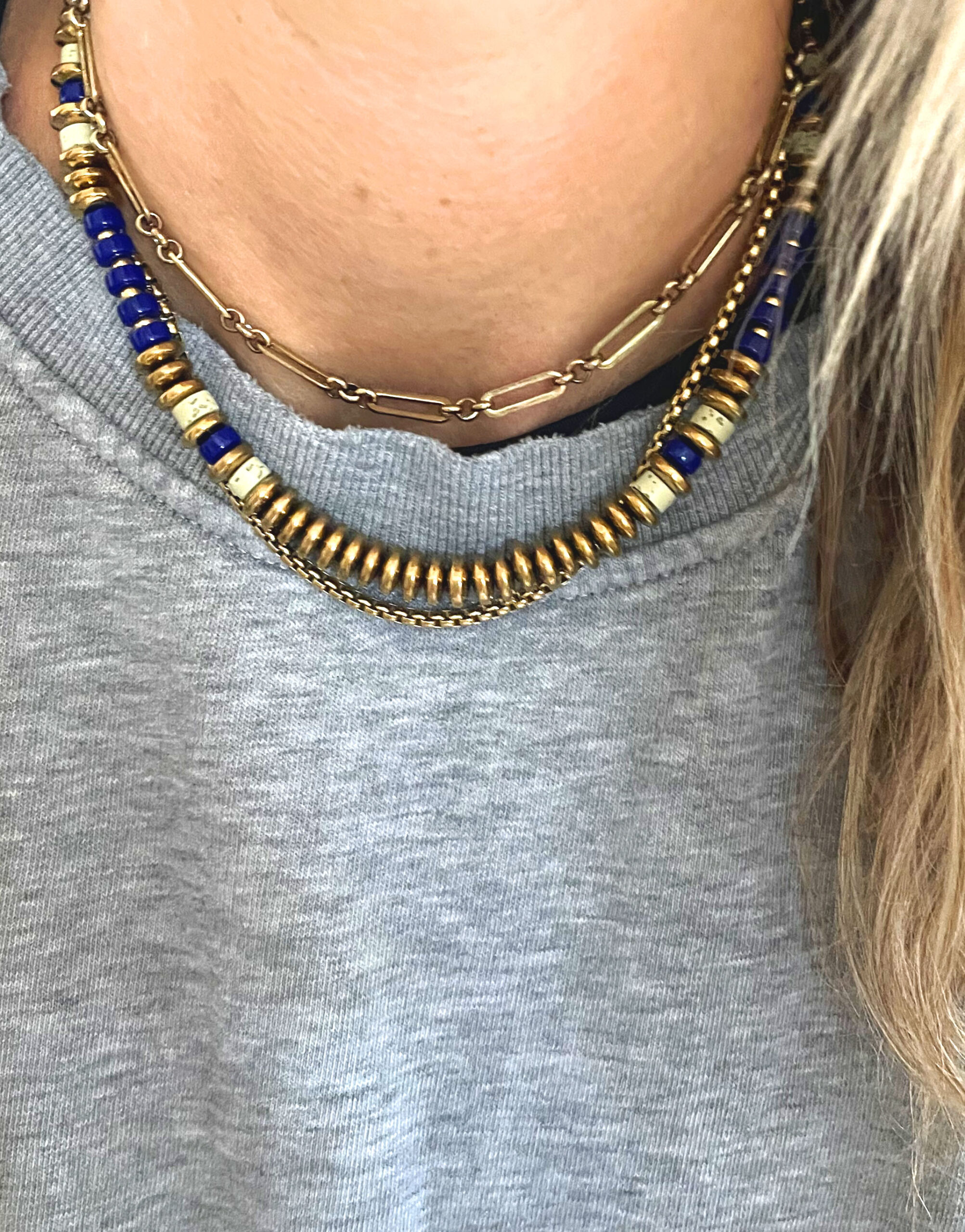Collier CLEOPÂTRE bleu – Image 4
