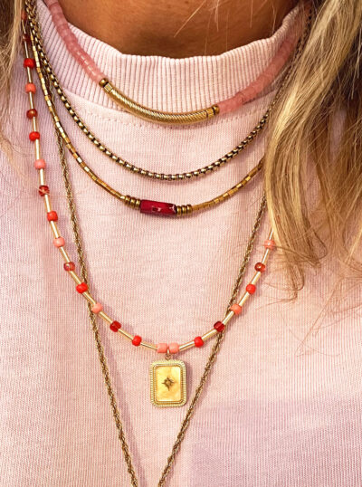 Collier PAOLA rouge – Image 2