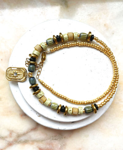 Collier BABYLONE kaki