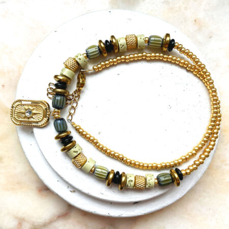 Collier BABYLONE kaki