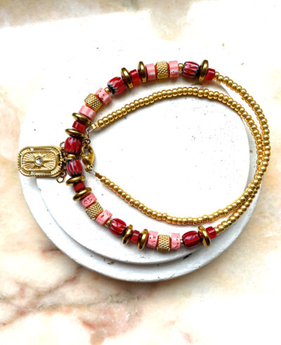 Collier BABYLONE rouge