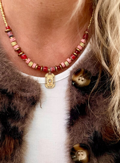 Collier BABYLONE rouge – Image 2