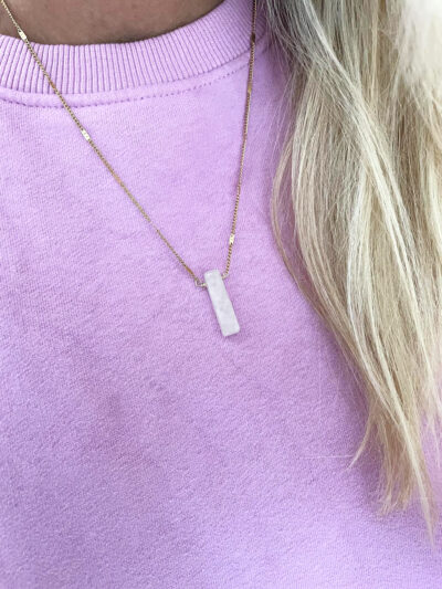 Collier CAROLINE blanc – Image 4