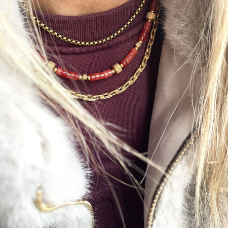 Collier ELINA en cornaline