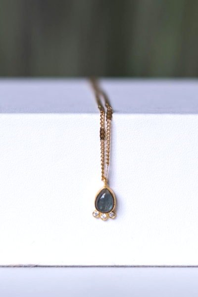 Collier Juliette gris labradorite