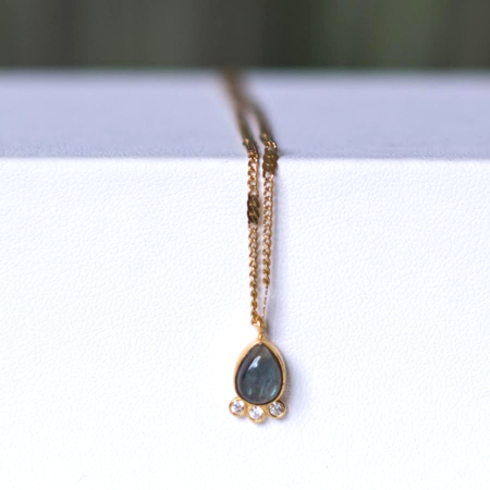 Collier Juliette gris labradorite