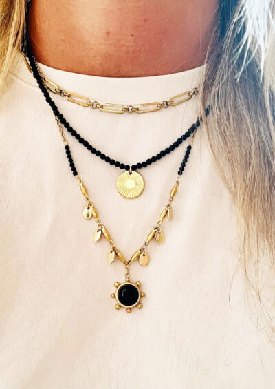 Collier ODILE noir – Image 2