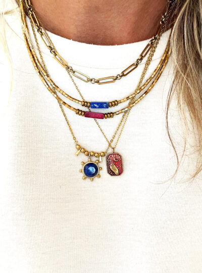 Collier PAOLINE bleu – Image 2