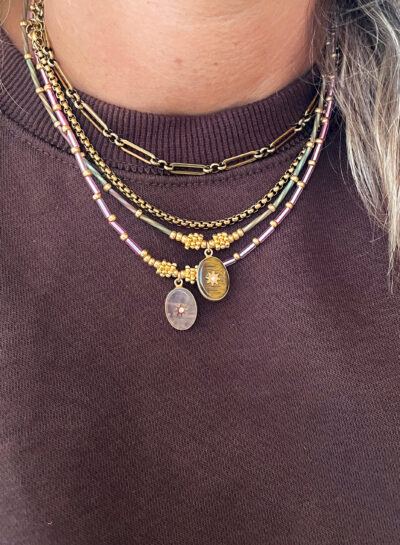 Collier PASCALINE quartz rose – Image 3