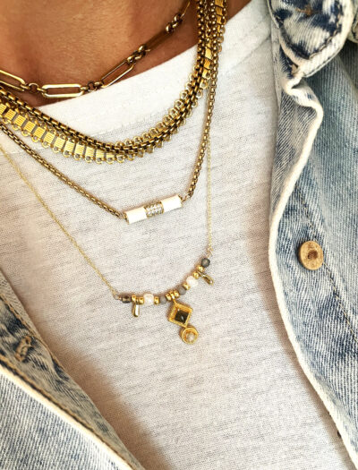 Collier PAXA gris-blanc – Image 2