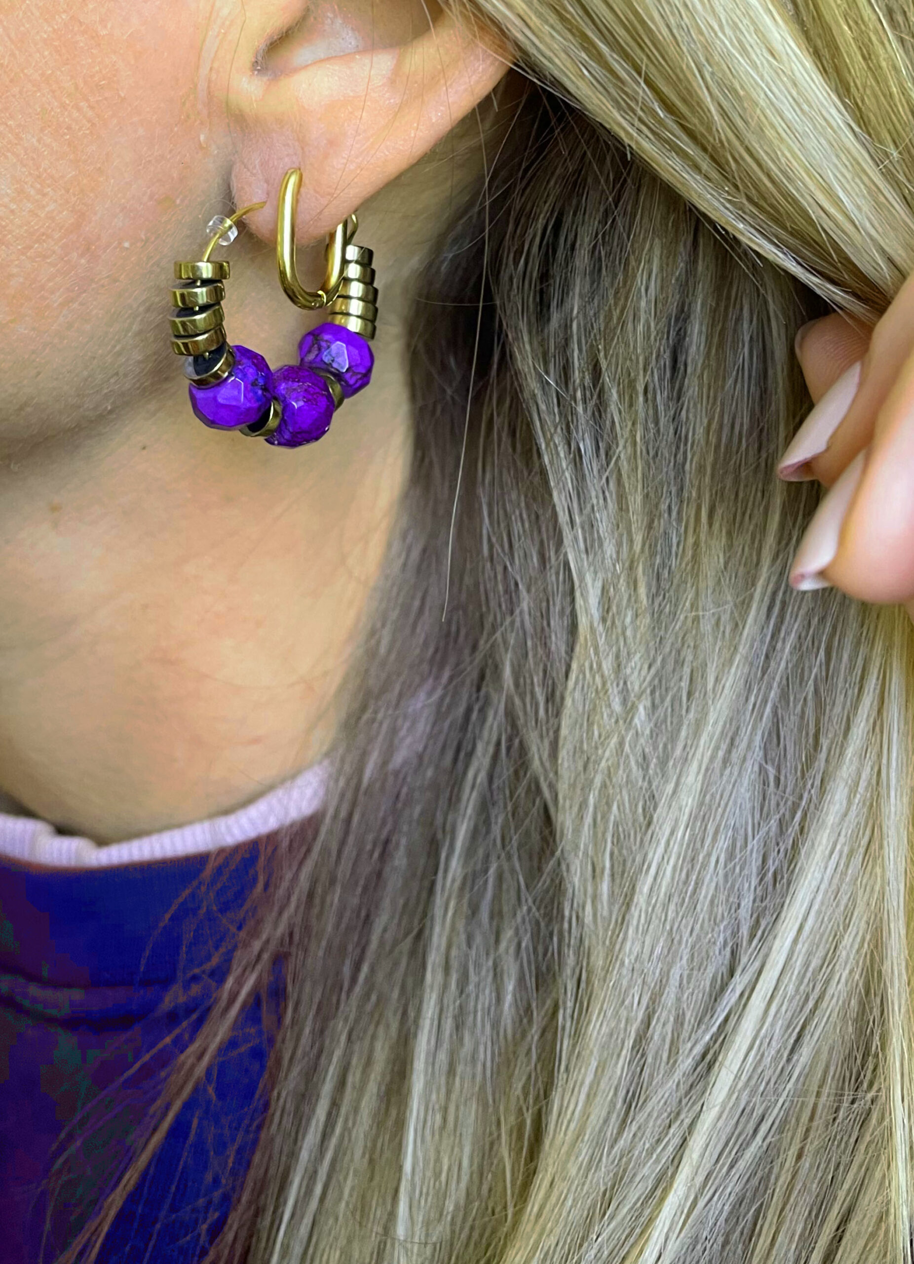 Créoles SOFIA mauve