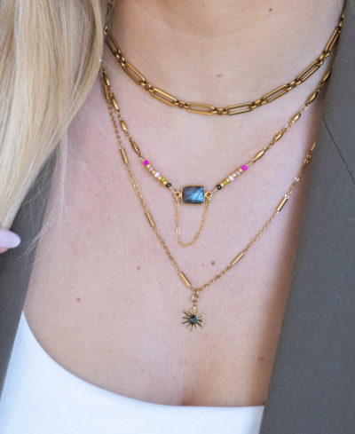 Collier BLANDINE gris – Image 2