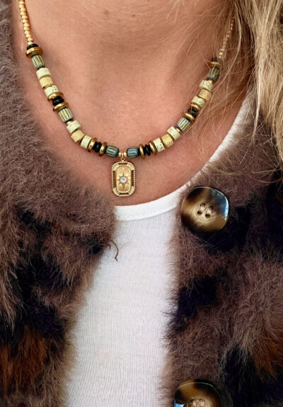 Collier BABYLONE kaki – Image 4
