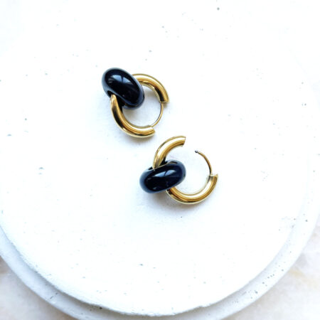 Créoles ISIS agate noire