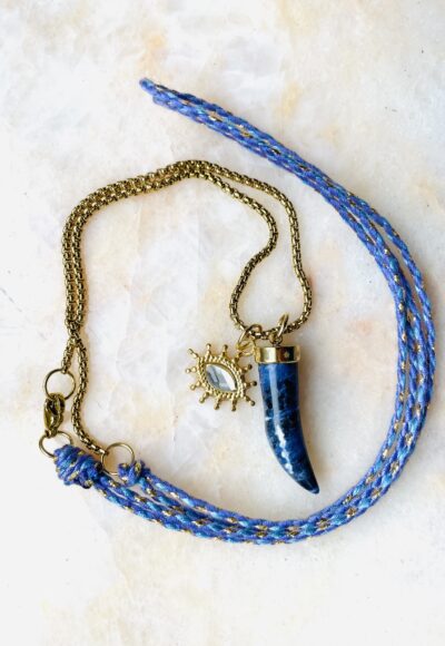 Sautoir ADÉLAÏDE bleu – Image 4