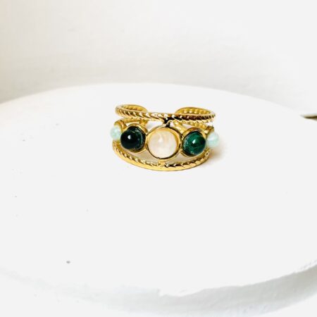 Bague SATURNE verte