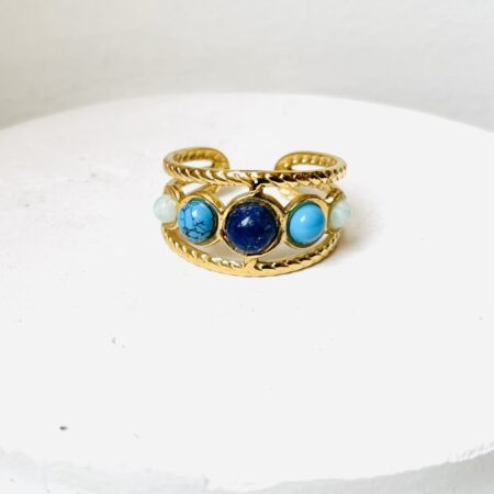Bague SATURNE bleue