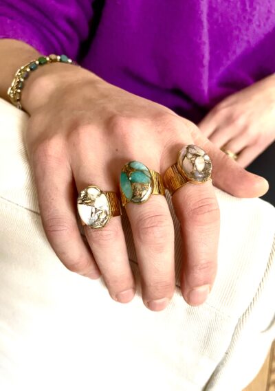 Bague ARIANA blanche – Image 3