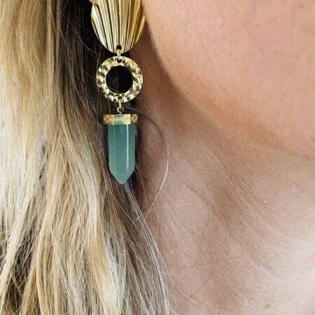 Boucles d’oreille OLIVIA aventurine