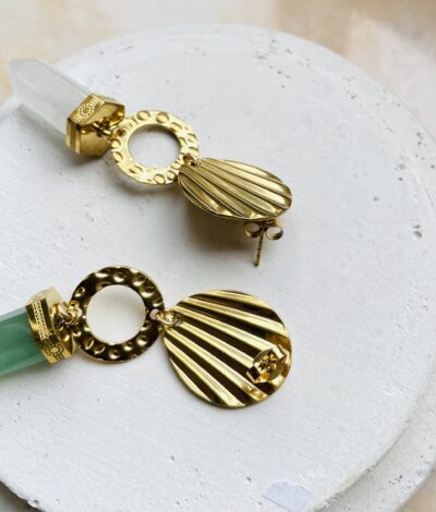 Boucles d’oreille OLIVIA cristal de roche – Image 3