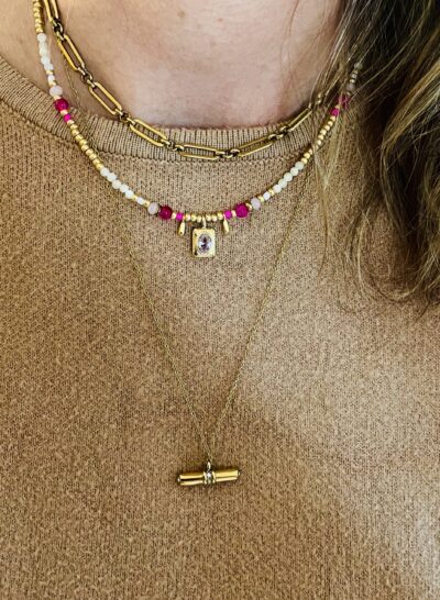 Collier OMBELINE rose – Image 2