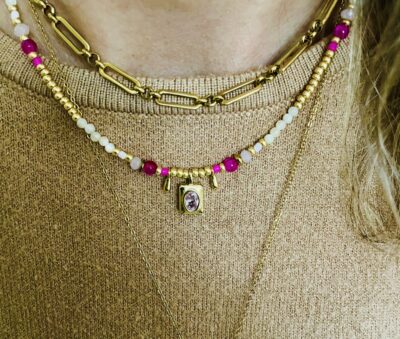 Collier OMBELINE rose – Image 3