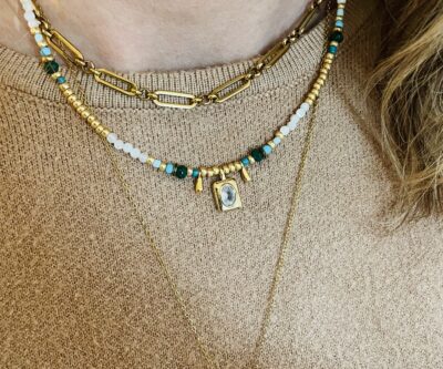 Collier OMBELINE vert – Image 3