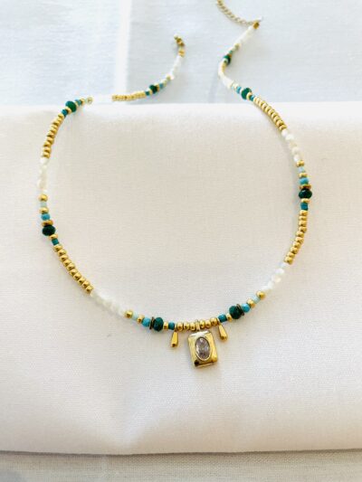Collier OMBELINE vert – Image 2