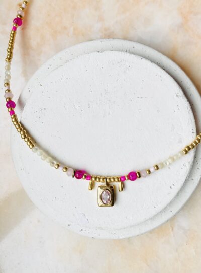 Collier OMBELINE rose