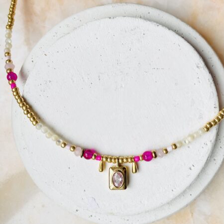 Collier OMBELINE rose